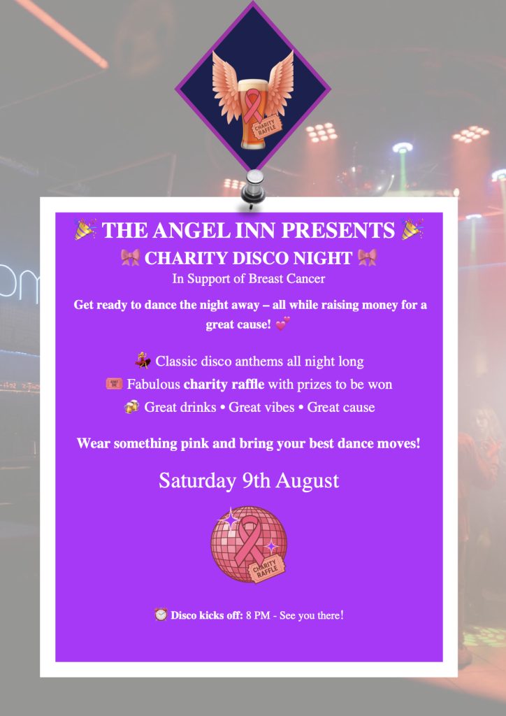 Disco Poster August Brest Cancer Charity 2025.1 724x1024