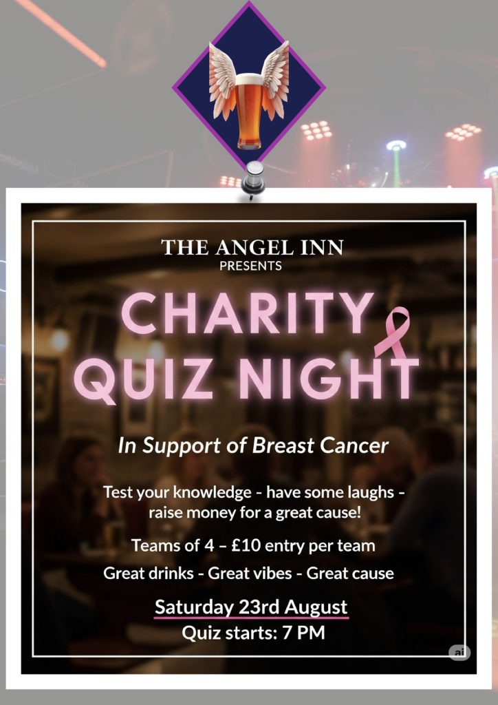 Quiz Night Poster August Brest Cancer Charity 2025.1 724x1024